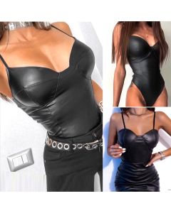 Sottogiacca ecopelle Body Donna Slim sotto giacca Canotta mod. D0868 